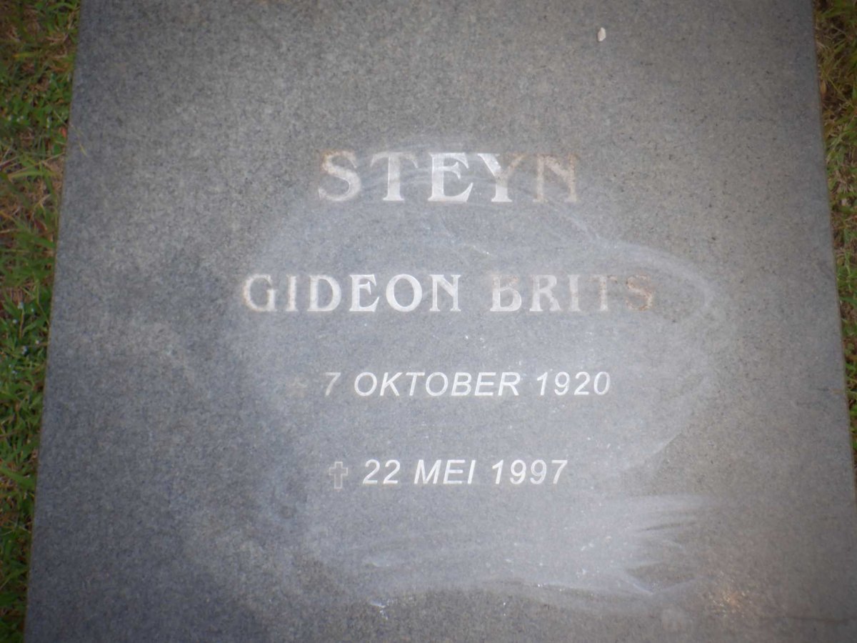 STEYN Gideon Brits 1920-1997