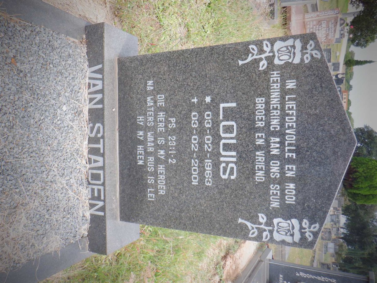 STADEN Louis, van 1963-2001