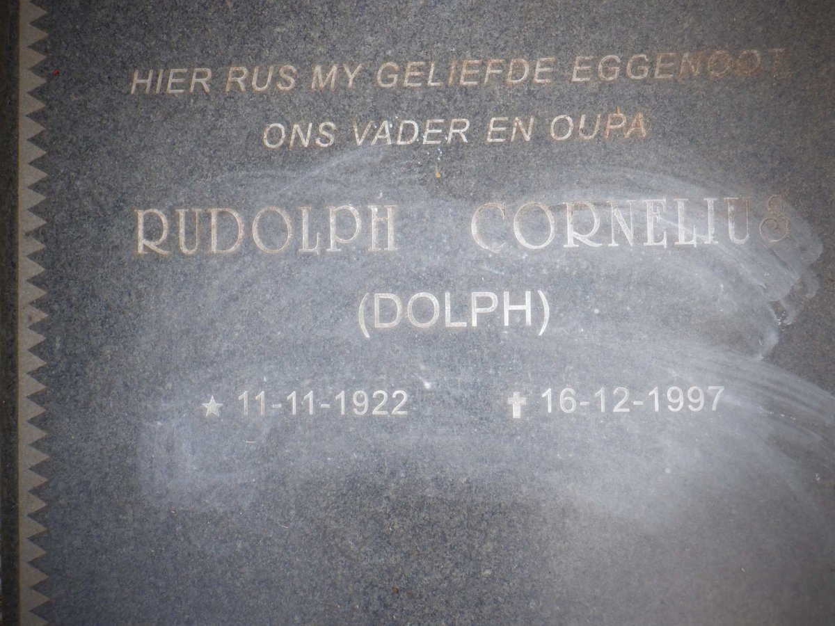 SANDERS Rudolph Cornelius 1922-1997 &amp; Maria Magdalena 1925-2002