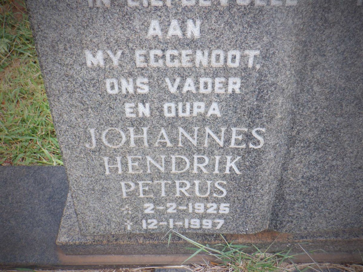 SNYMAN Johannes Hendrik Petrus 1925-1997