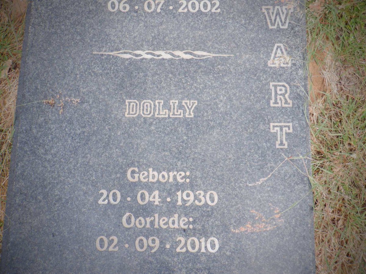 SWART Pieter Daniel Gerhardus 1923-2002 &amp; Dolly 1930-2010