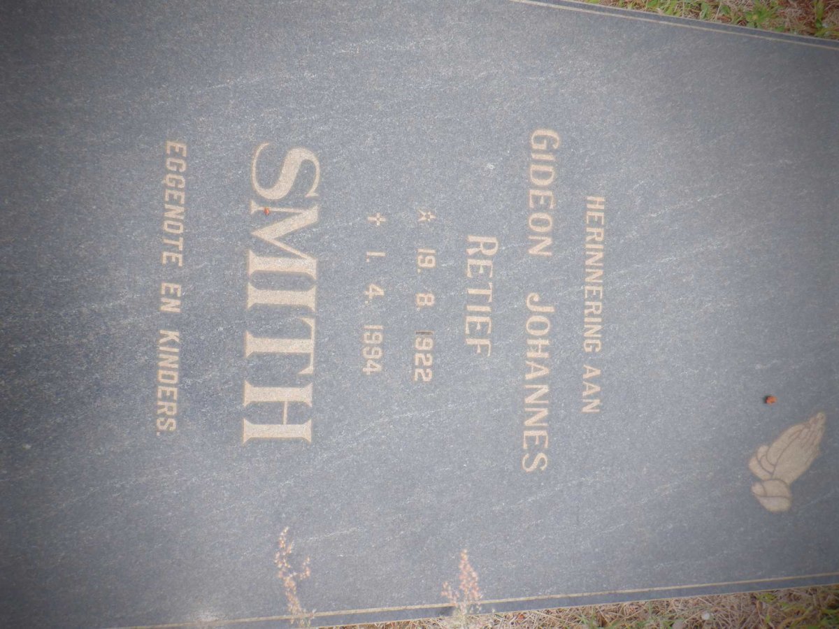 SMITH Gideon Johannes Retief 1922-1994