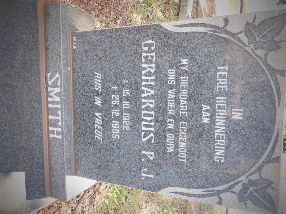 SMITH Gerhardus P.J. 1922-1985