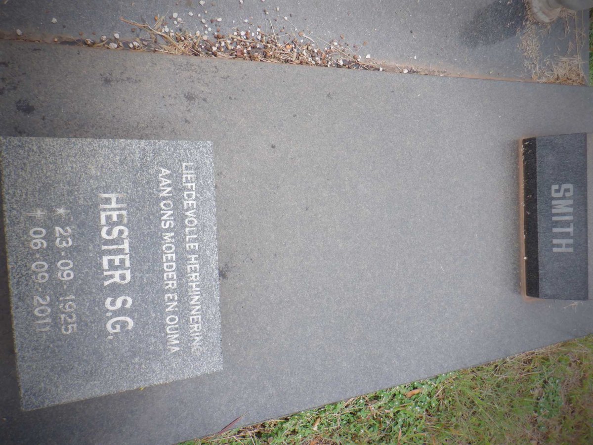 SMITH Hester S.G. 1925-2011