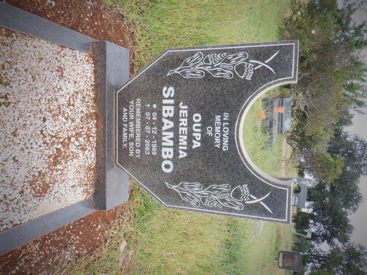 SIBAMBO Oupa Jeremia 1969-2003