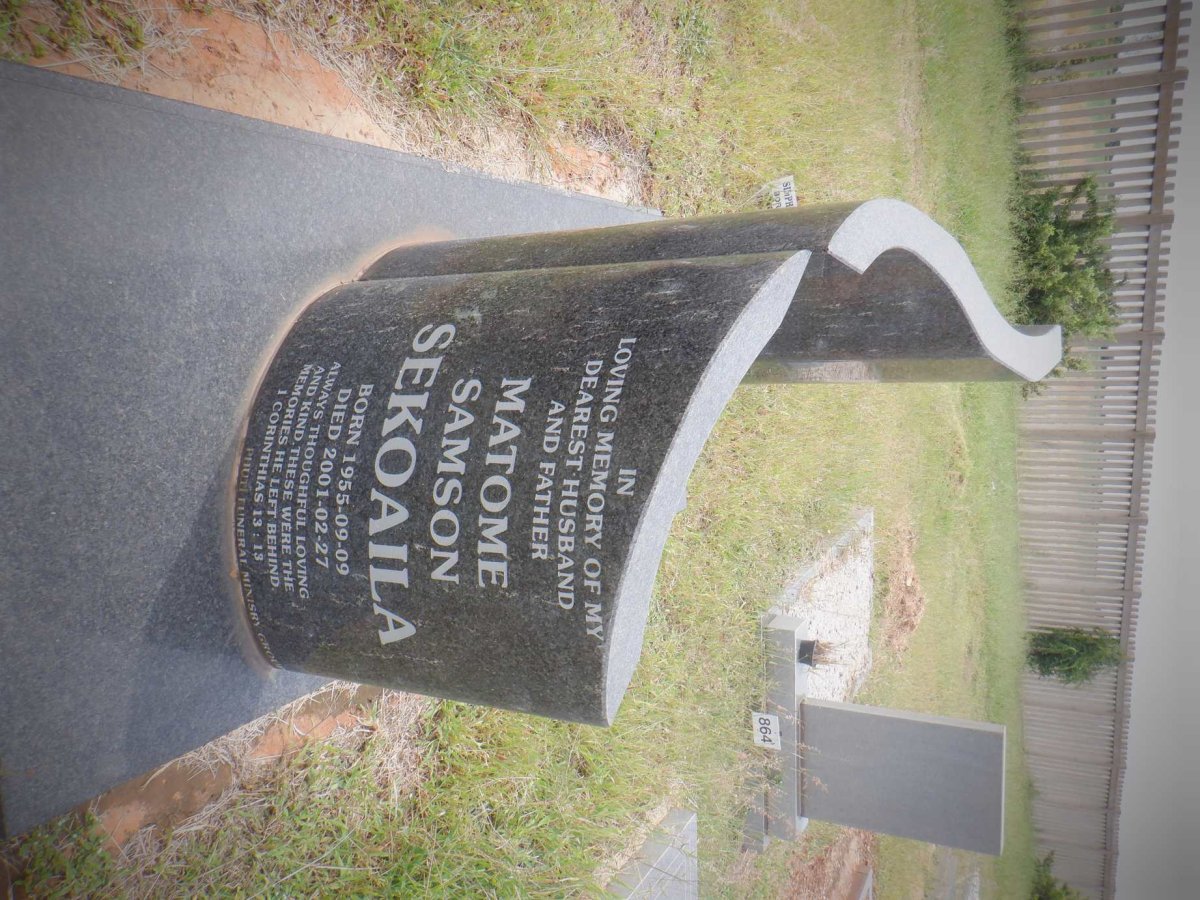 SEKOAILA Matome Samson 1955-2001