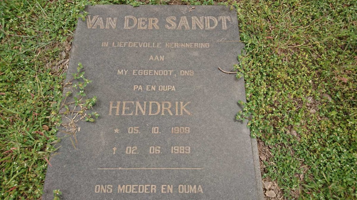 SANDT Hendrik, van der 1909-1989 &amp; Anna 1910-1999