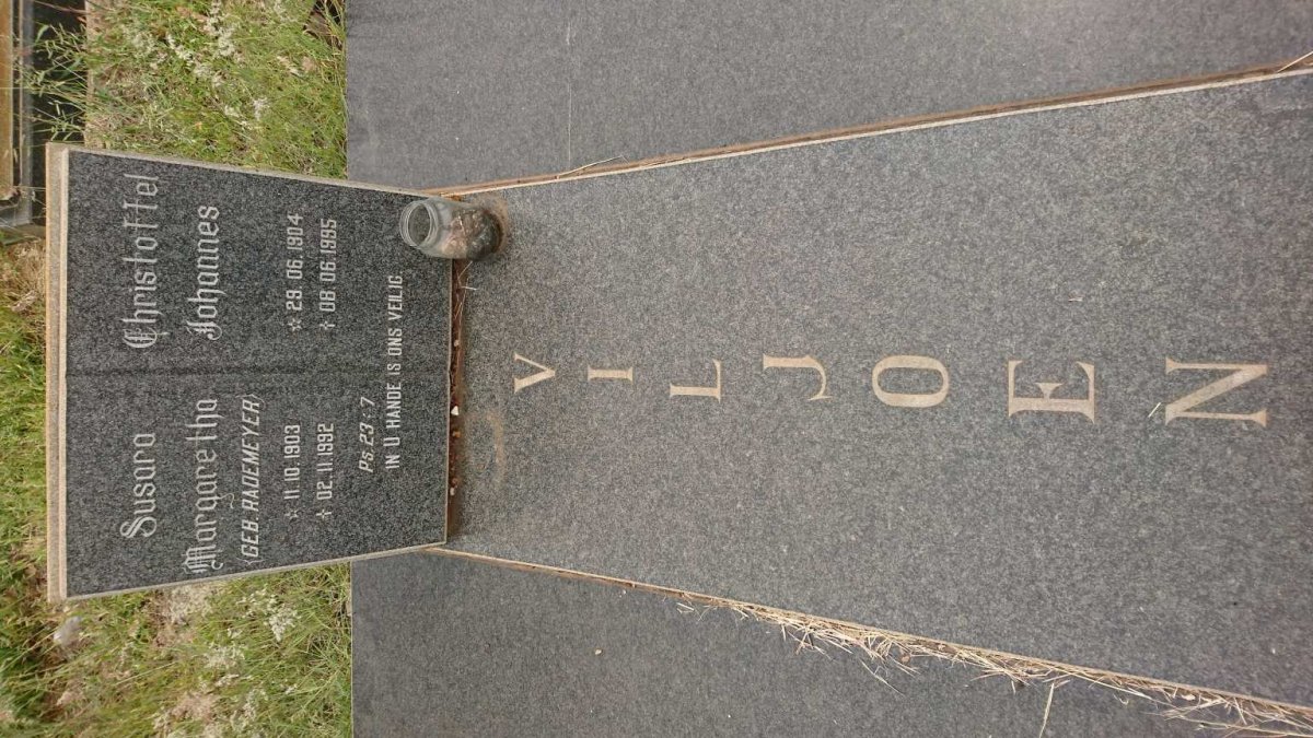 VILJOEN Christoffel Johannes 1904-1995 &amp; Susara Margaretha RADEMEYER 1904-1995