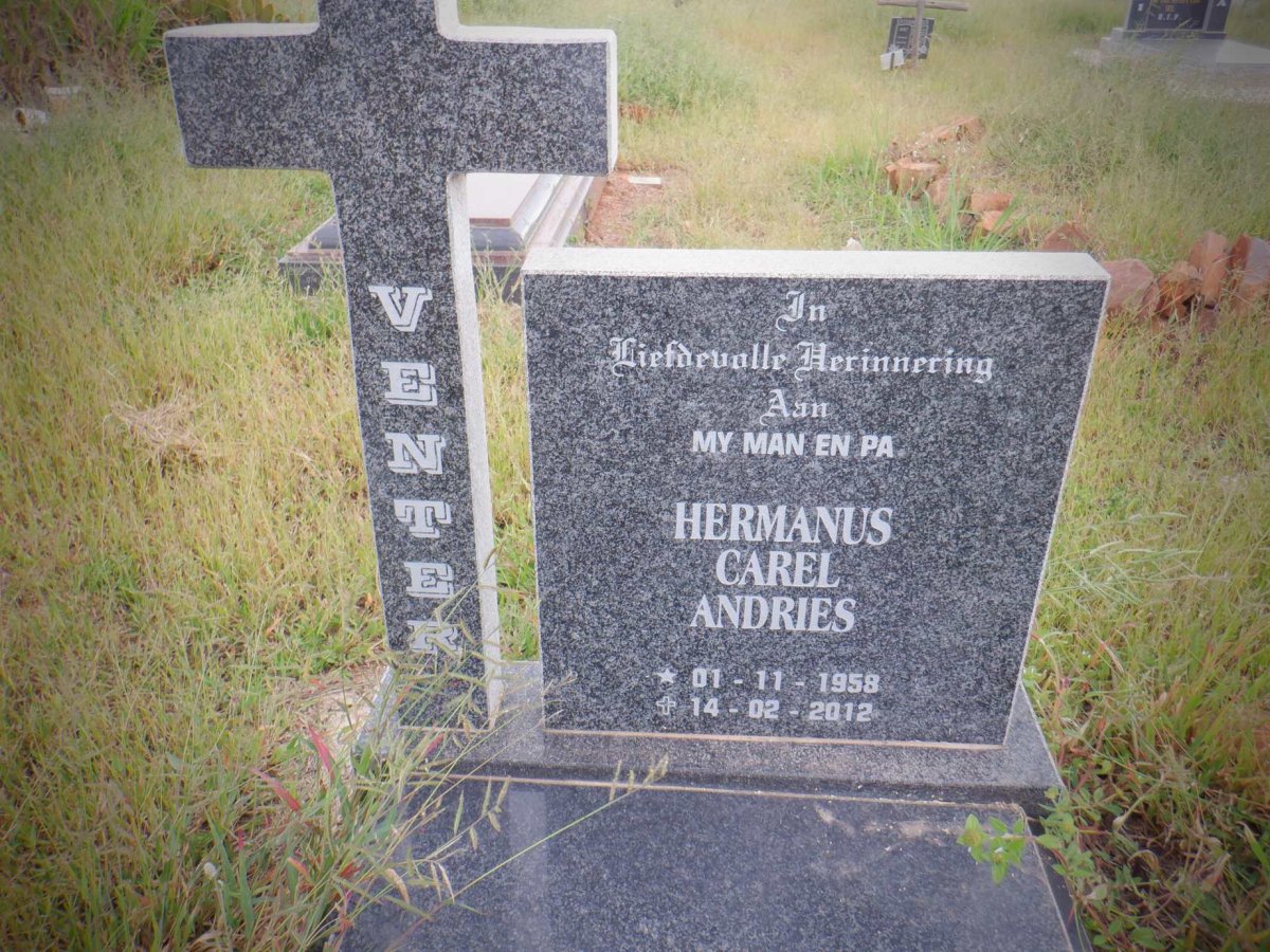 VENTER Hermanus Carel Andries 1958-2012