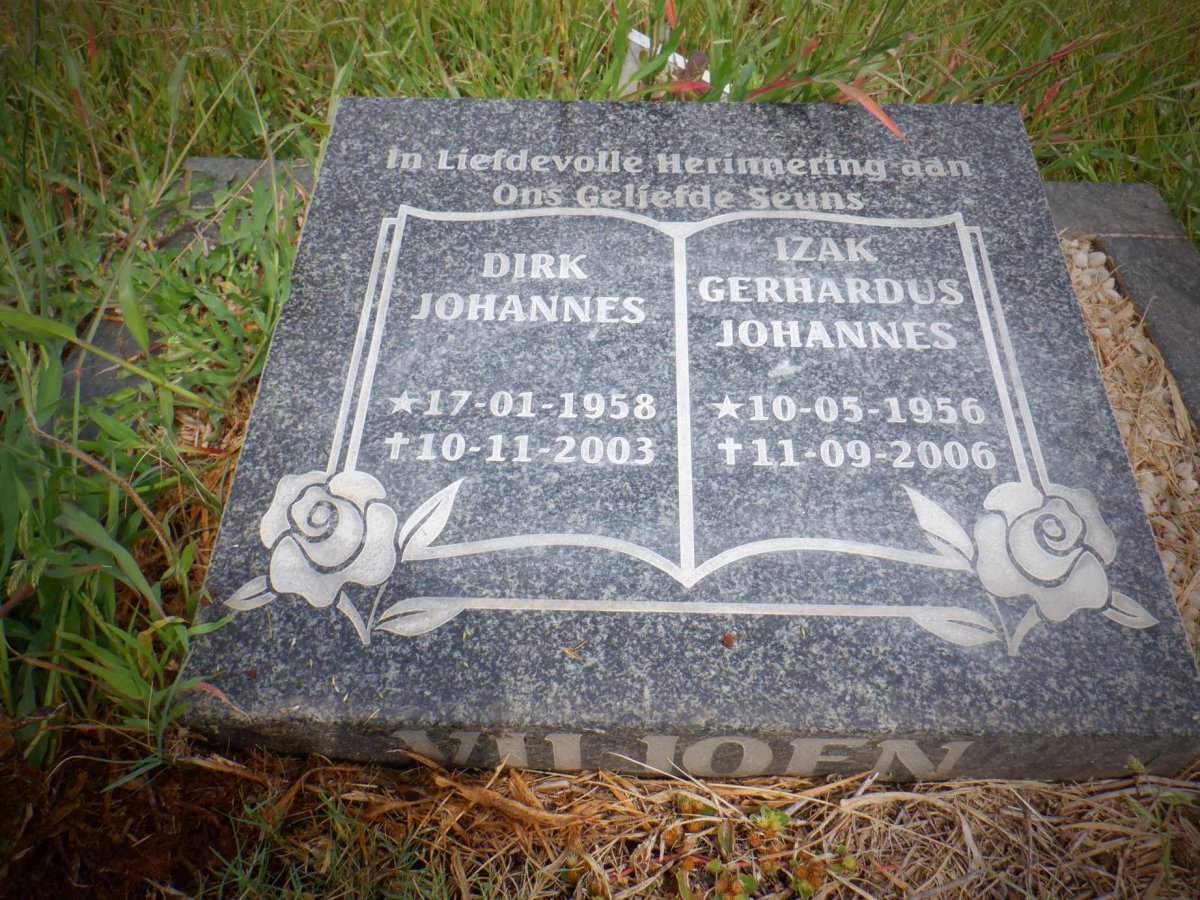 VILJOEN Izak Gerhardus Johannes 1956-2006 :: VILJOEN Dirk Johannes 1958-2003