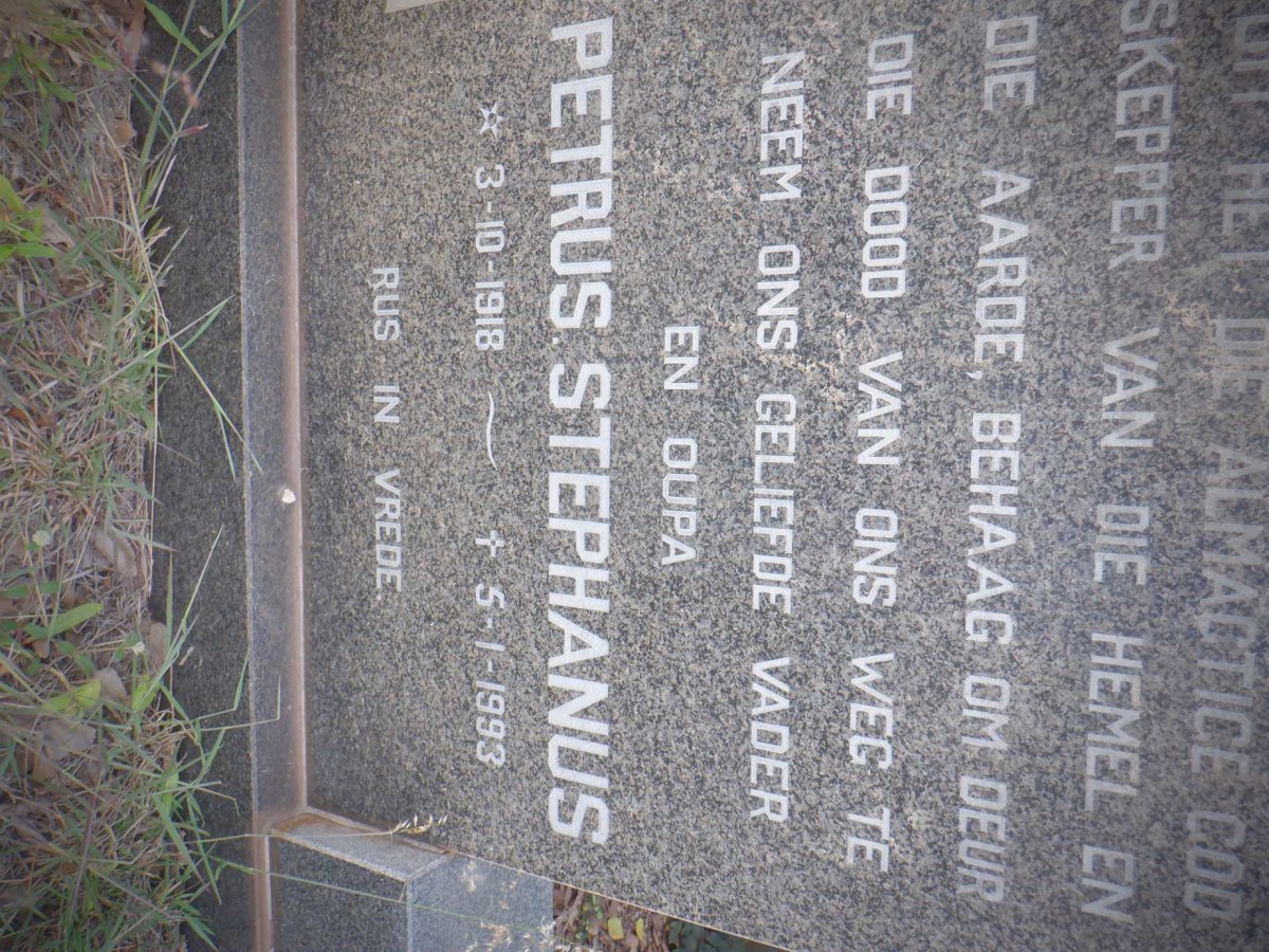 VENTER Petrus Stephanus 1918-1993