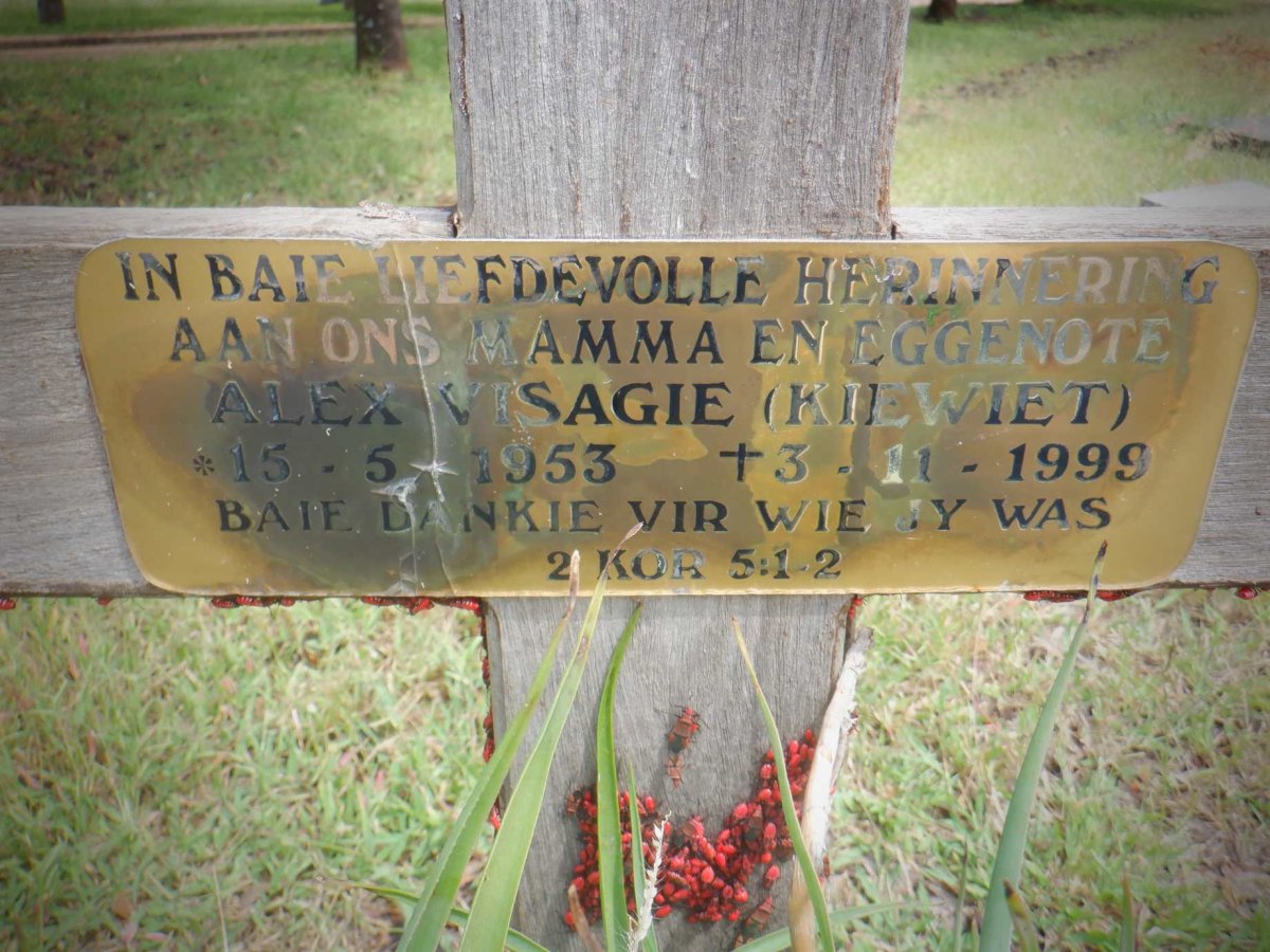 VISAGIE Alex 1953-1999
