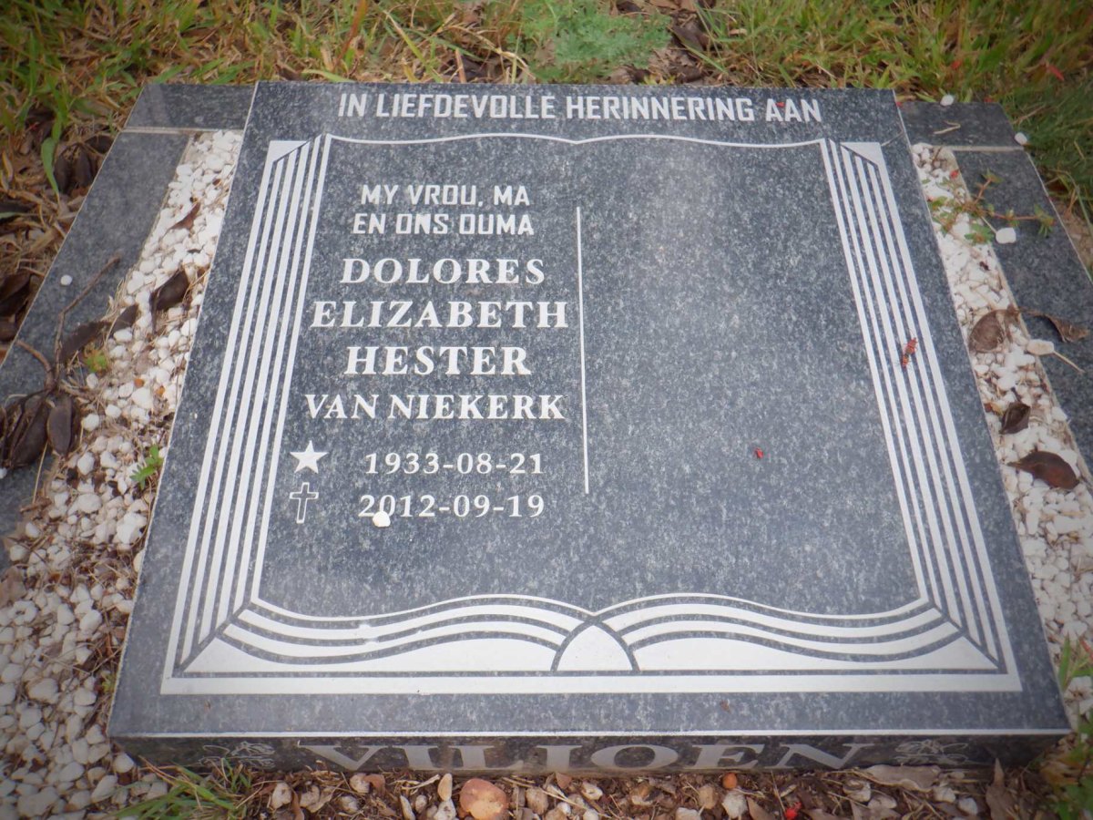 VILJOEN Dolores Elizabeth Hester, VAN NIEKERK 1933-2012
