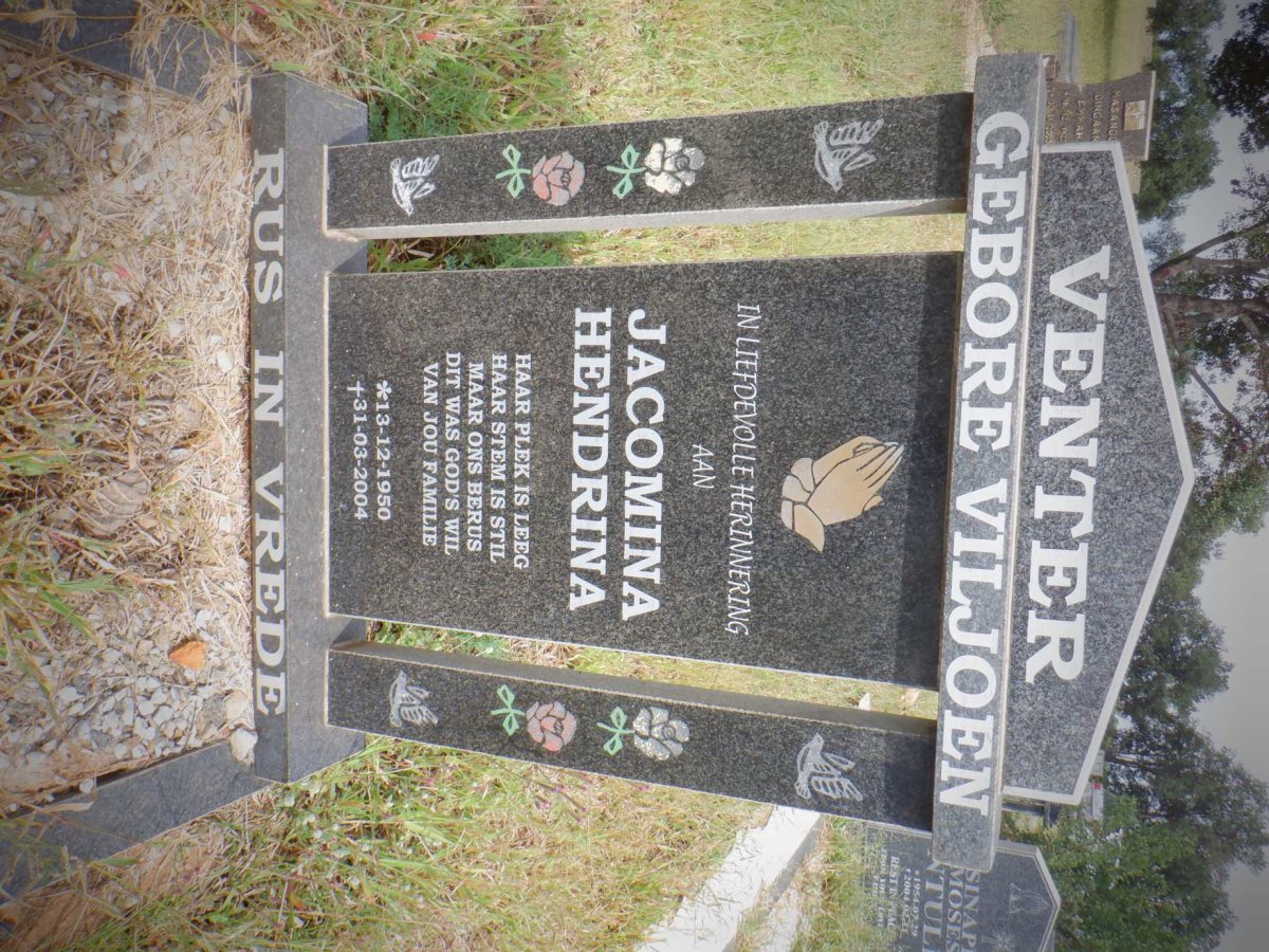 VENTER Jacomina Hendrina nee VILJOEN 1950-2004