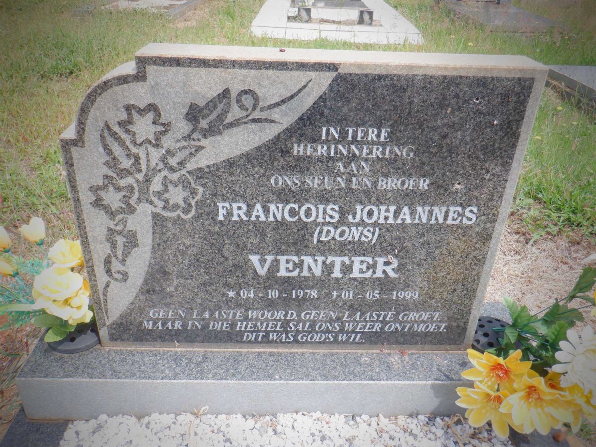 VENTER Francois Johannes 1978-1999