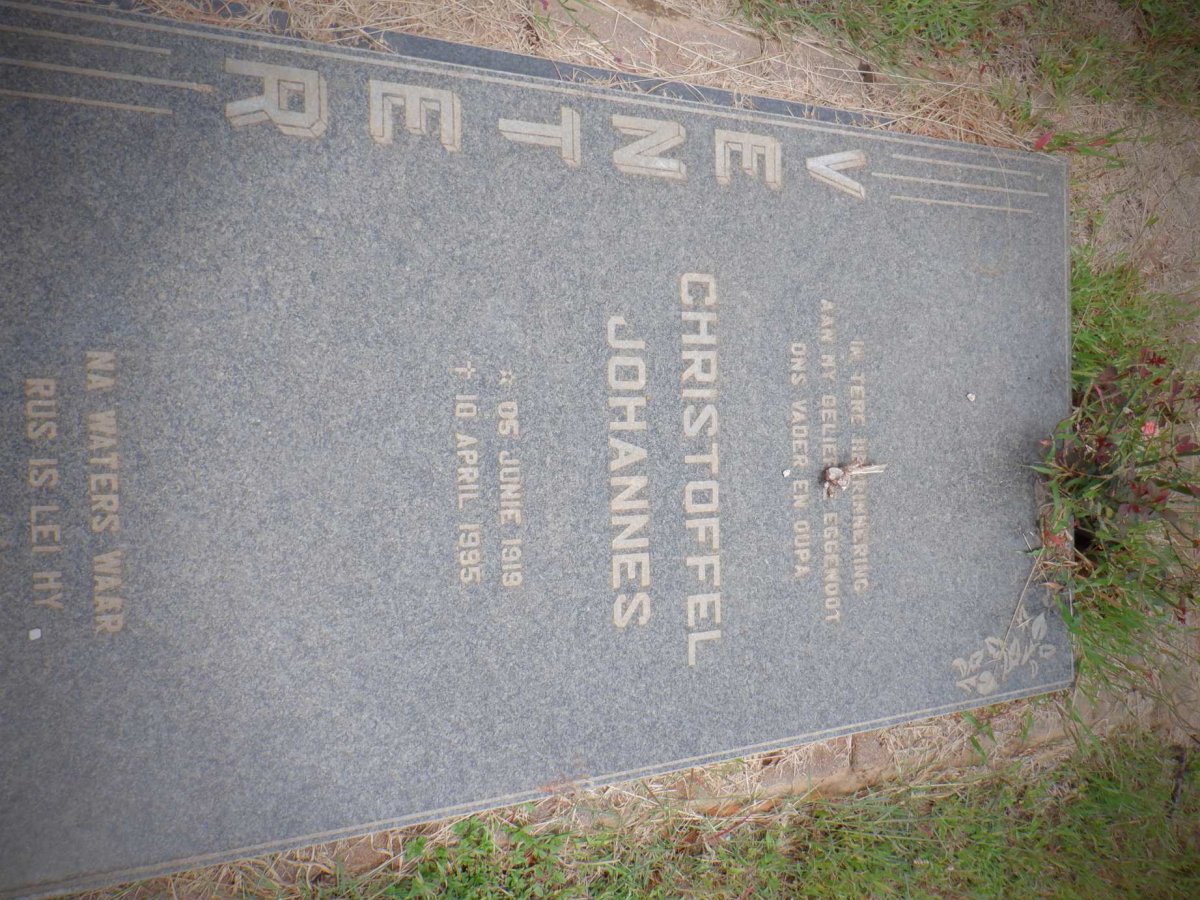 VENTER Christoffel Johannes 1919-1995