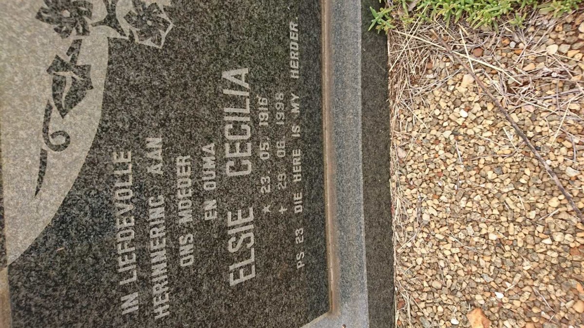 VILLIERS Elsie Cecilia, de 1916-1998