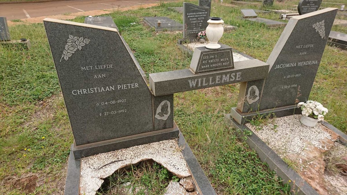 WILLEMSE Christiaan Pieter 1907-1992 &amp; Jacomina Hendrina 1907-1994