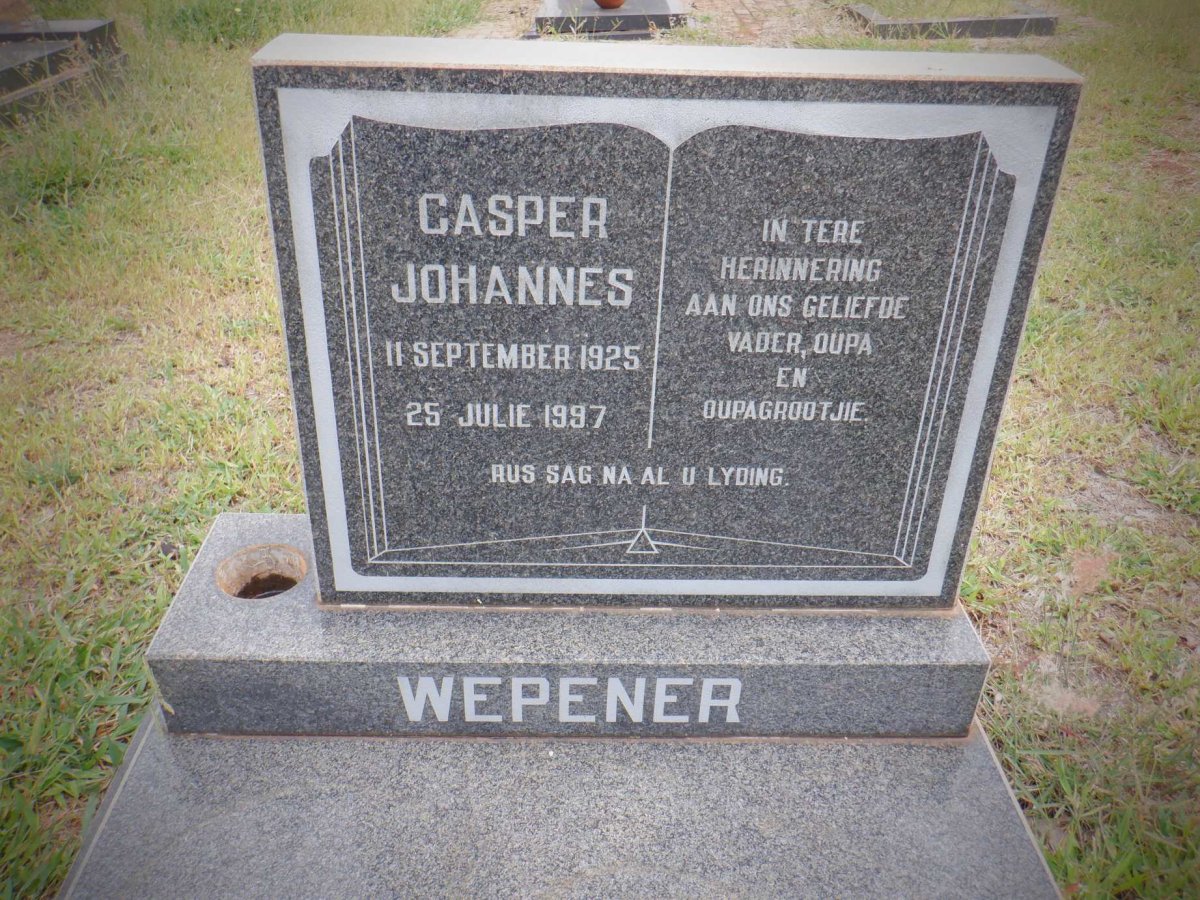 WEPENER Casper Johannes 1925-1997