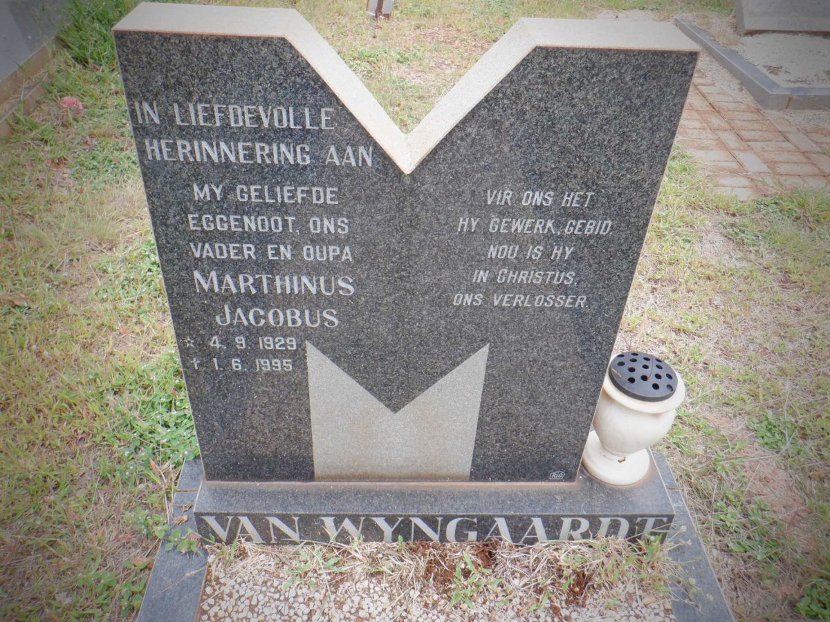 WYNGAARDT Marthinus Jacobus, van 1929-1995