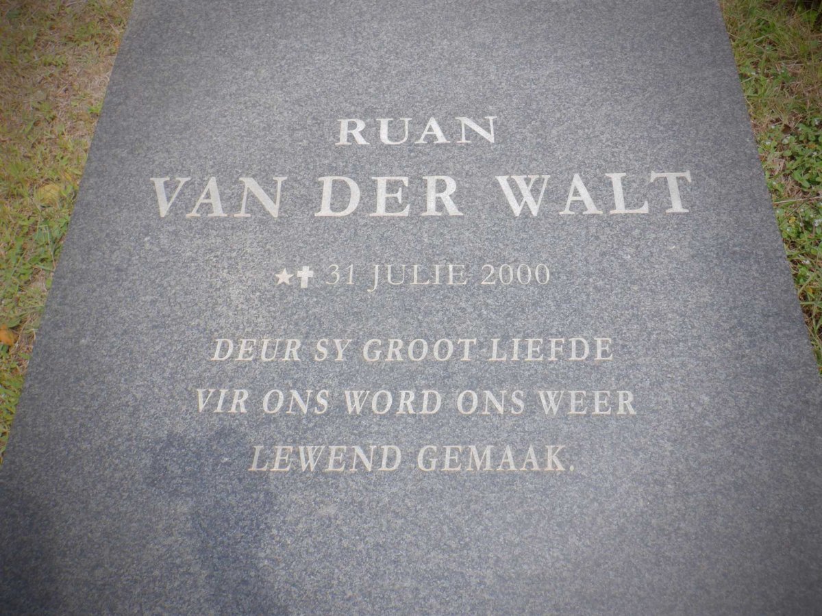 WALT Ruan, van der 2000-2000
