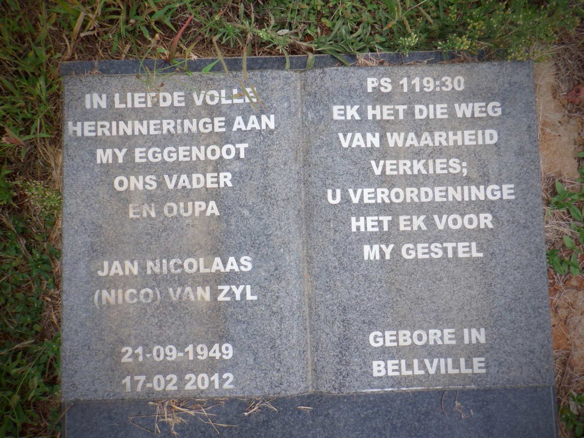 ZYL Jan Nicolaas, van 1949-2012