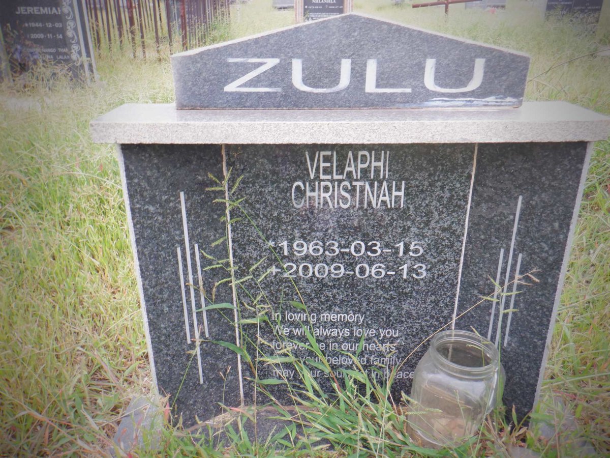 ZULU Velaphi Christnah 1963-2009