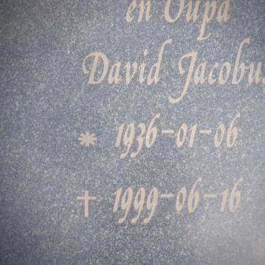 ZYL David Jacobus, van 1936-1999 &amp; Anna Maria LOUW 1941-