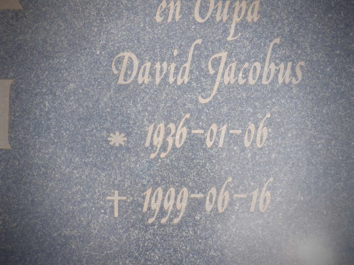 ZYL David Jacobus, van 1936-1999 &amp; Anna Maria LOUW 1941-