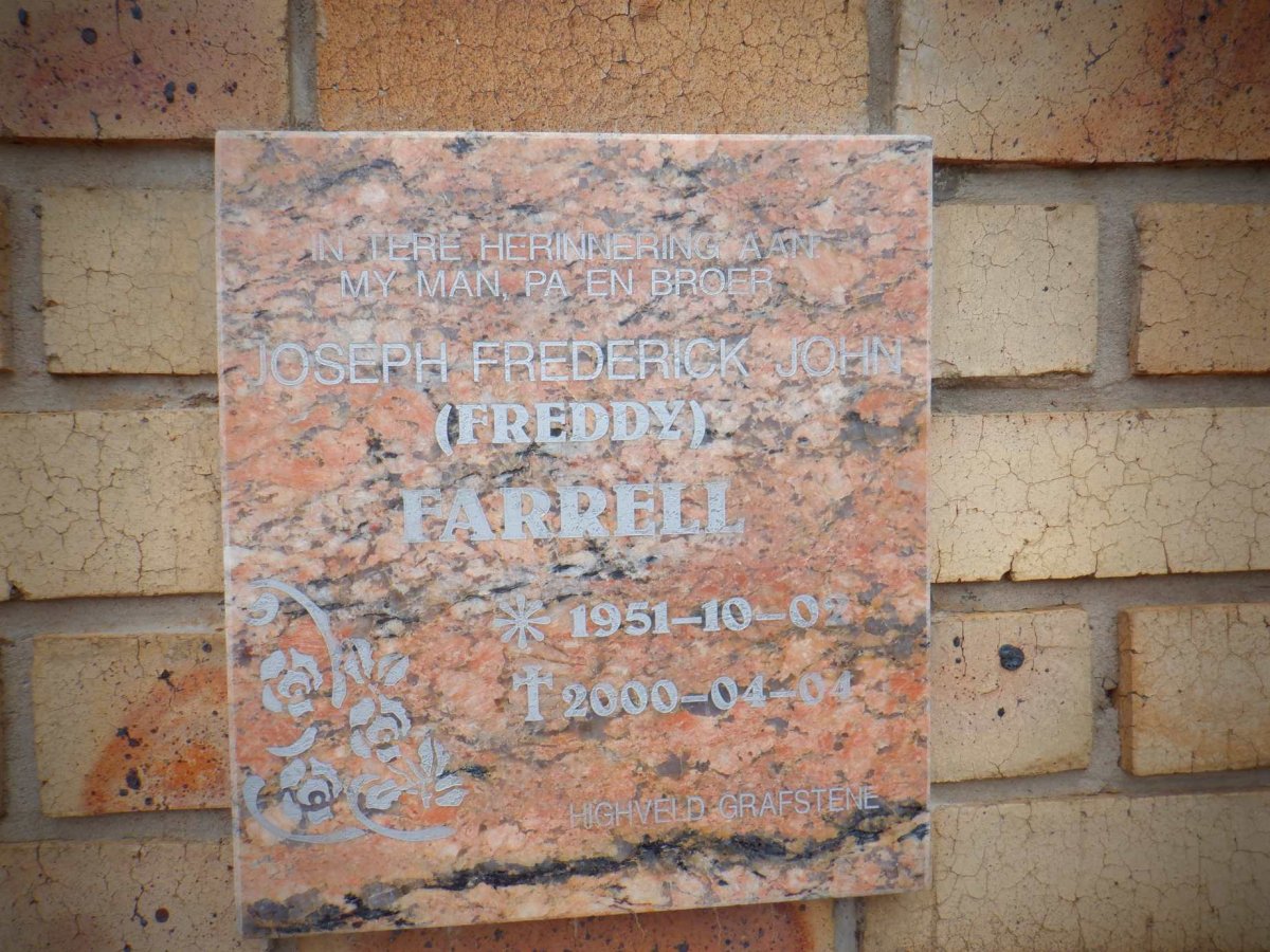 FARRELL Joseph Frederick John 1951-2000