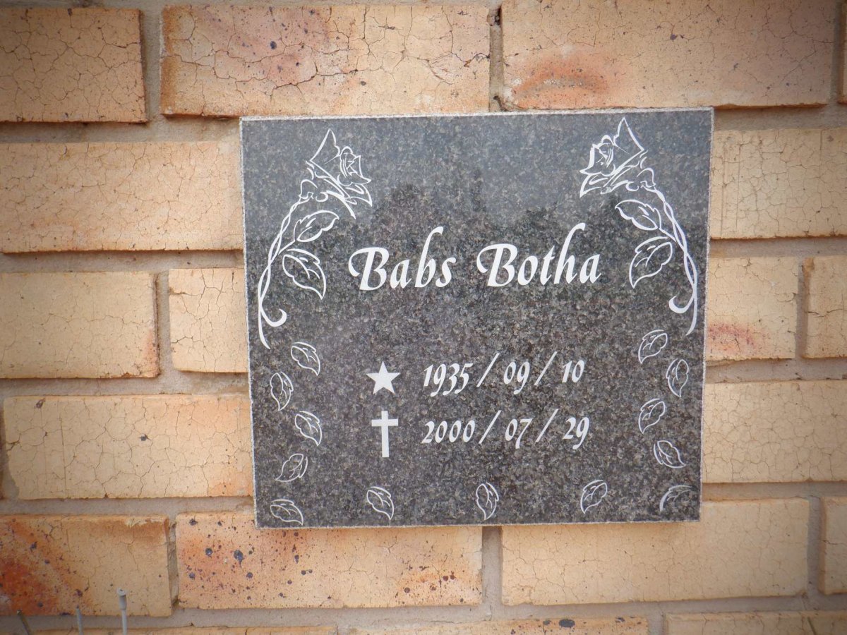 BOTHA Babs 1935-2000