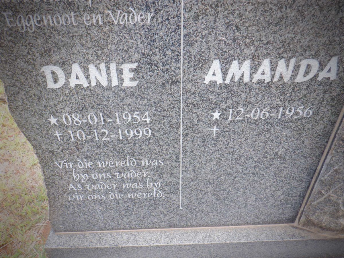? Danie 1954-1999 &amp; Amanda 1956-