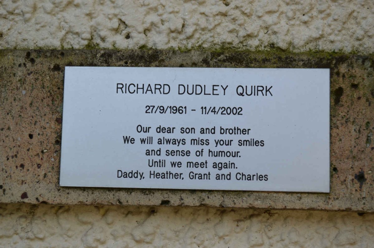 QUIRK Richard Dudley 1961-2002
