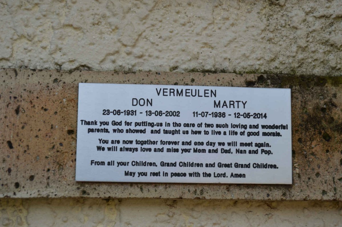 VERMEULEN Don 1931-2002 &amp; Marty 1936-2014