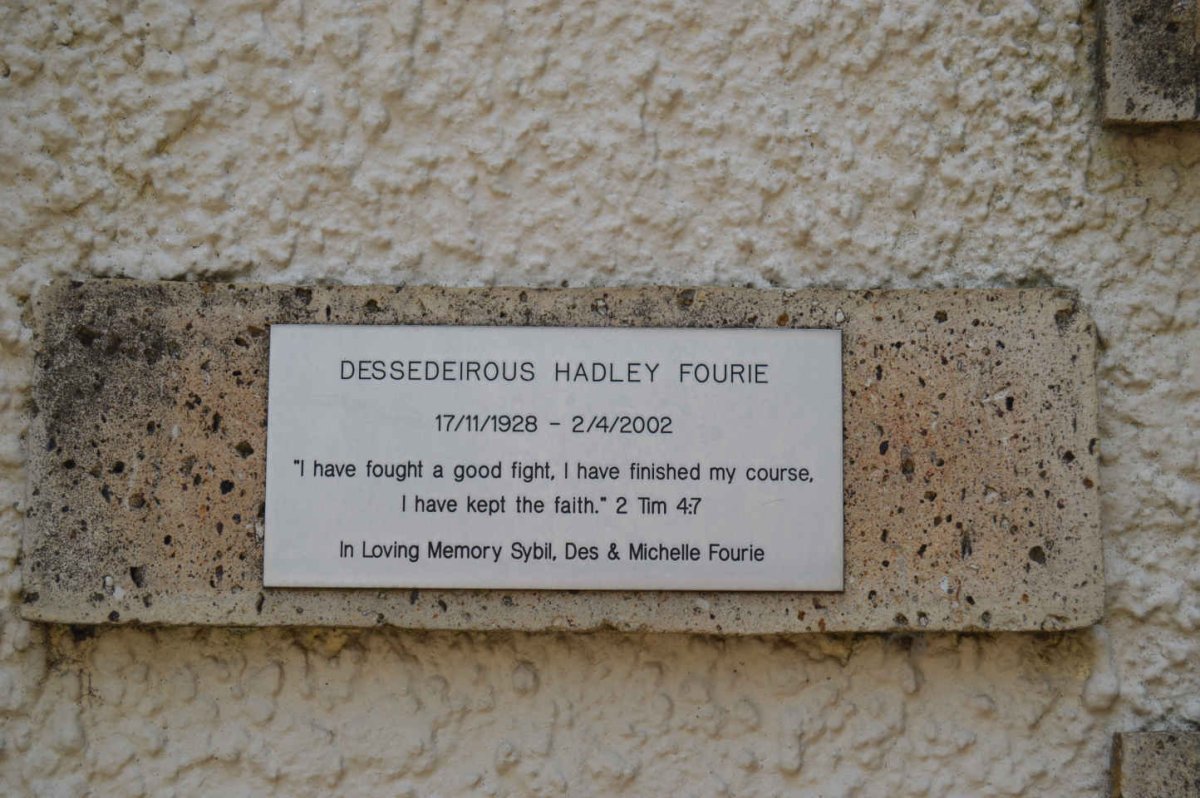 FOURIE Dessedeirous Hadley 1928-2002