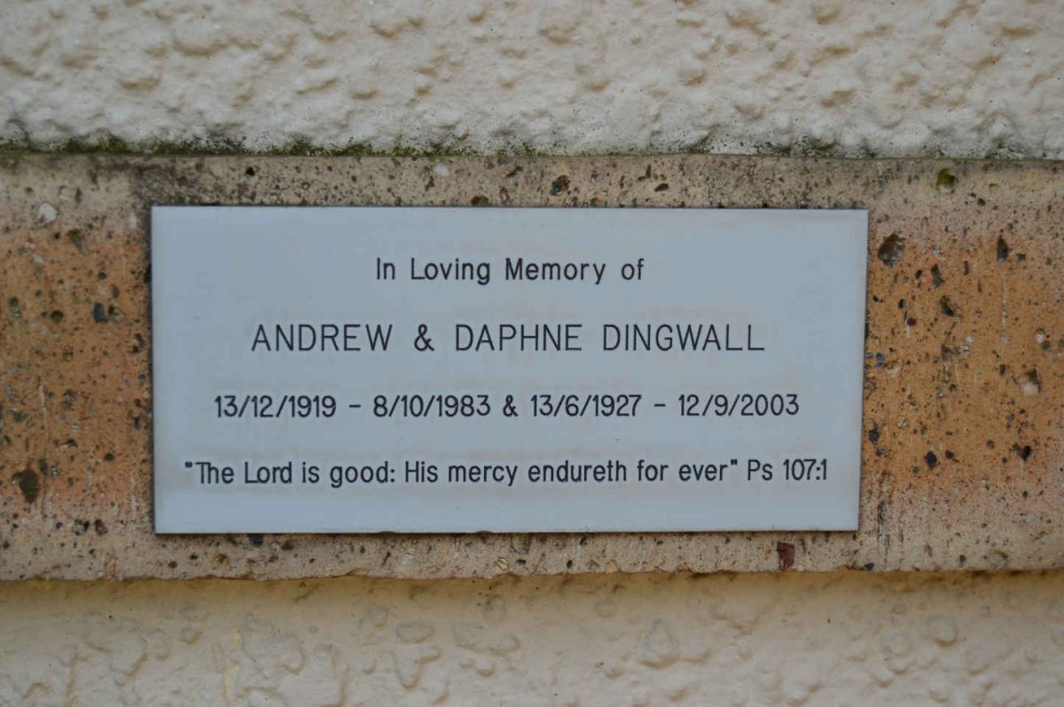 DINGWALL Andrew 1919-1983 &amp; Daphne 1927-2003