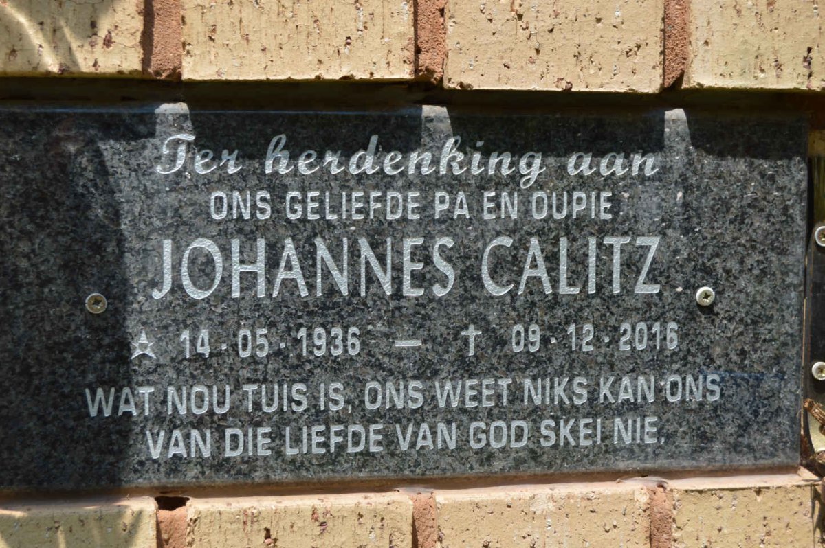 CALITZ Johannes 1936-2016