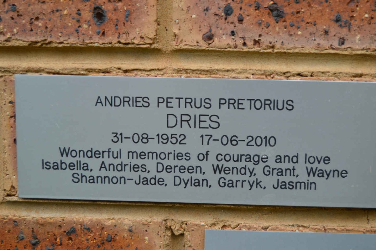 PRETORIUS Andries Petrus 1952-2010