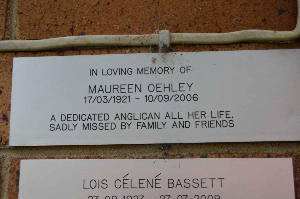 OEHLEY Maureen 1921-2006