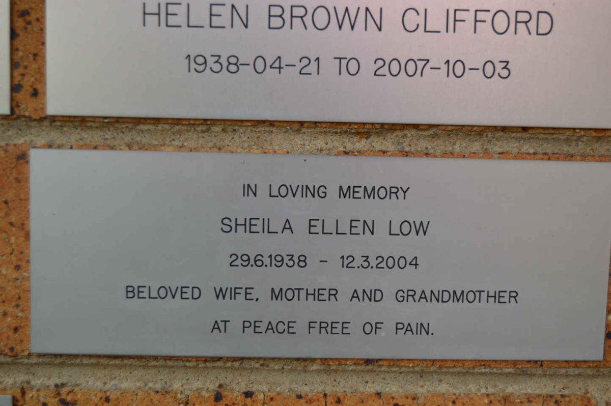 LOW Sheila Ellen 1938-2004