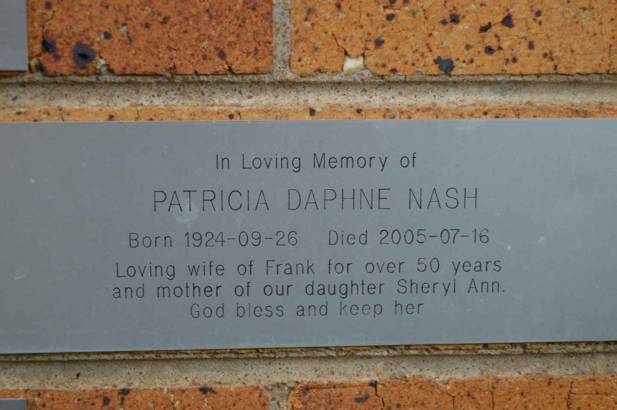 NASH Patricia Daphne 1924-2005