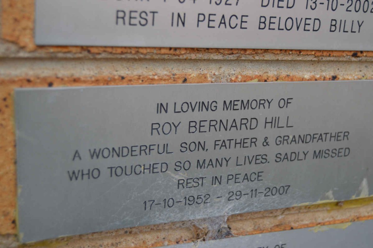 HILL Roy Bernard 1952-2007