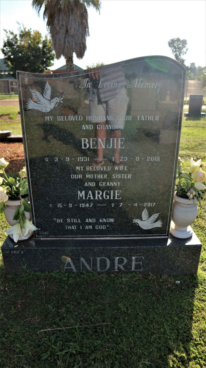 ANDRE Benjie 1931-2001 &amp; Margie 1947-2017