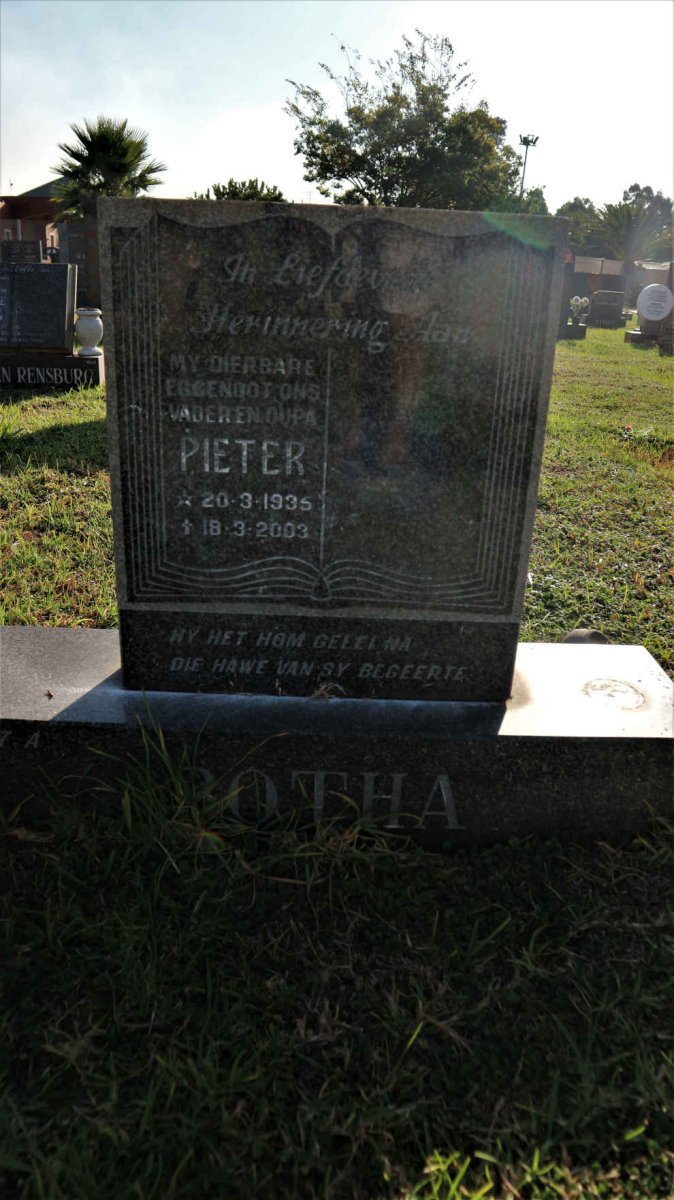 BOTHA Pieter 1935-2003