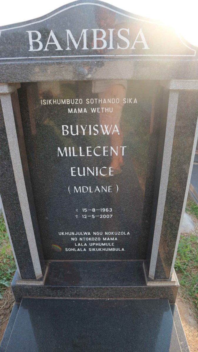 BAMBISA Buyiswa Millecent Eunice nee MDLANE 1963-2007