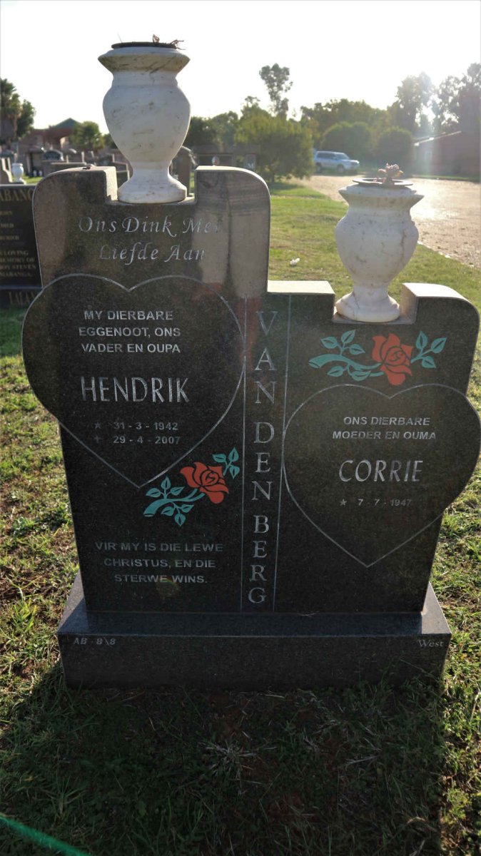 BERG Hendrik, van den 1942-2007 &amp; Corrie 1947-
