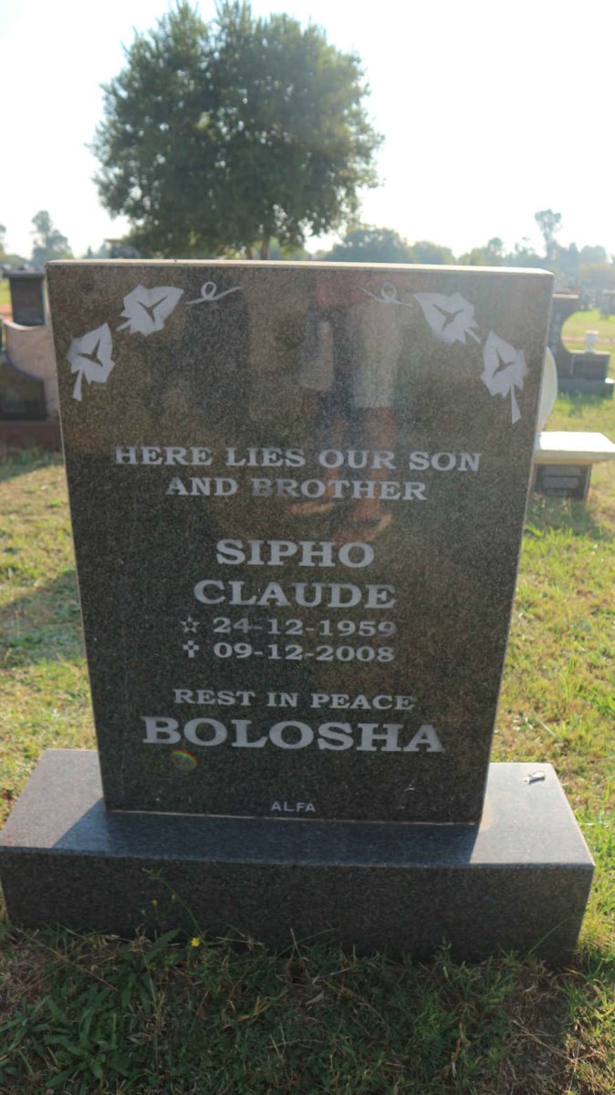 BOLOSHA Sipho Claude 1959-2008
