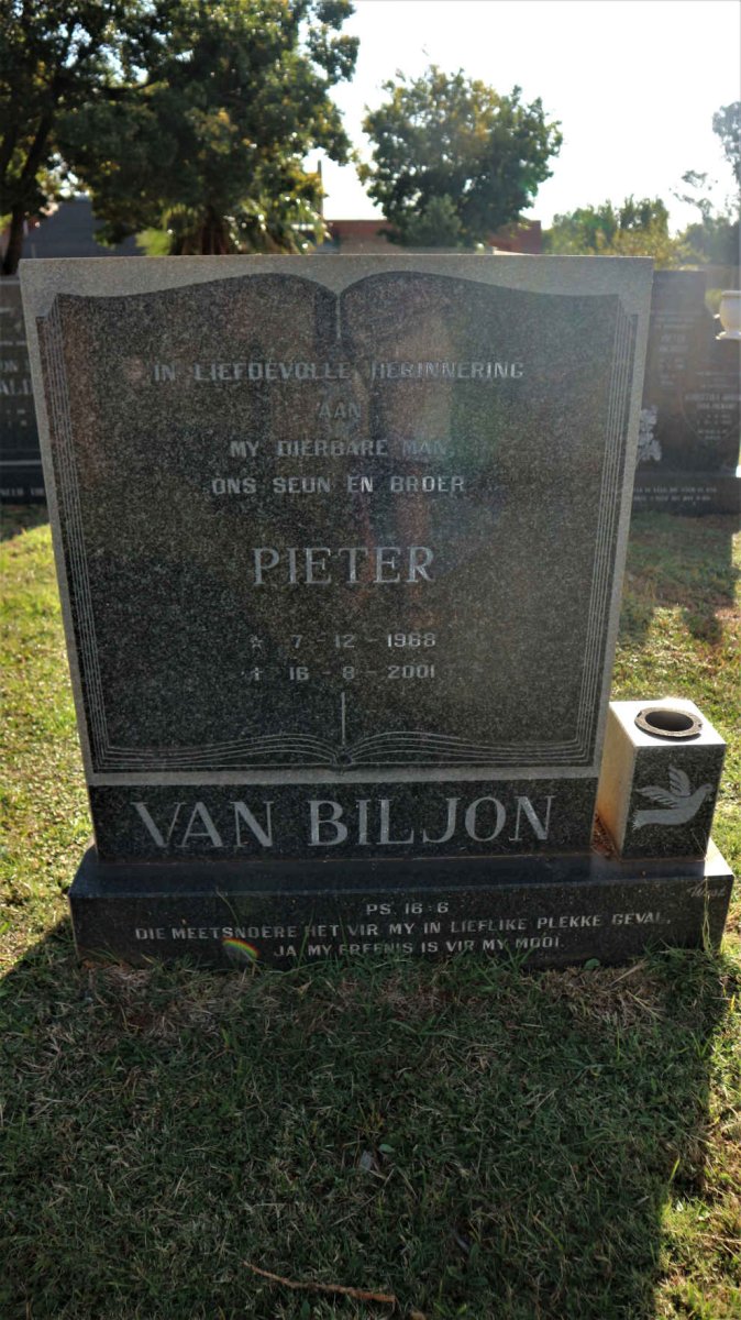 BILJON Pieter, van 1968-2001