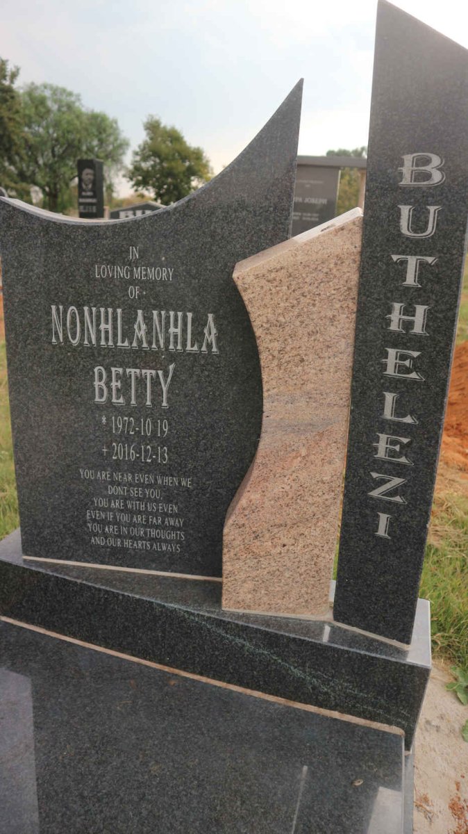 BUTHELEZI Nonhlanhla Betty 1972-2016