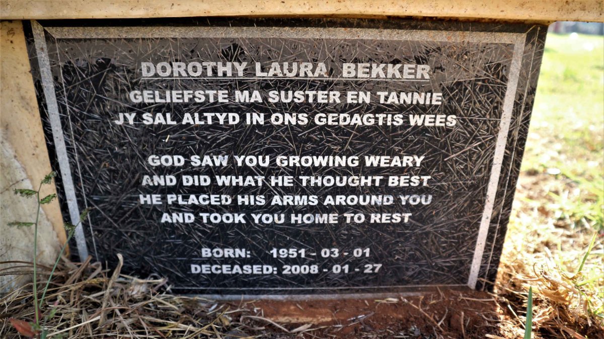 BEKKER Dorothy Laura 1951-2008